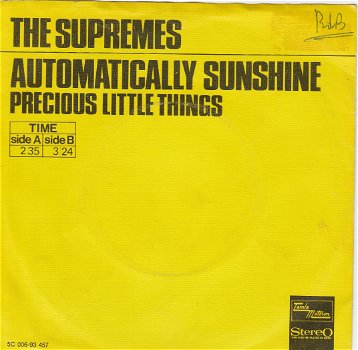 The Supremes - Automatically Sunshine Tamla Motown 1972 - 0