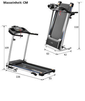 Merax Folding Electric Treadmill Indoor Exercise Training 500W - 2