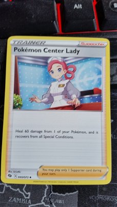 Pokemon Center Lady  060/073 Uncommon Champion's Path 