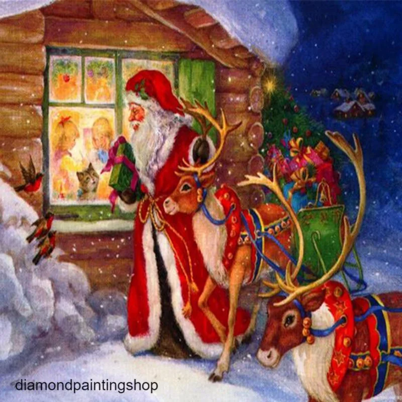 FULL Diamond painting Santa 2 - nr. 1