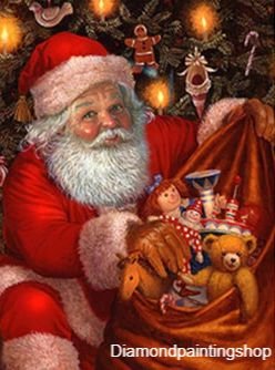 FULL diamond painting Santa 2 (SQUARE) - nr. 1