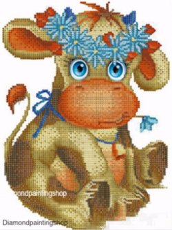 OPRUIMING: Diamond painting cow XL