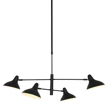 Stoere Hanglamp Kasket in Mat Zwart Metaal - 0