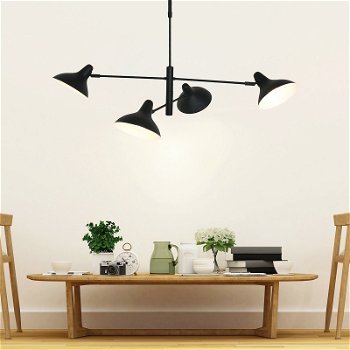 Stoere Hanglamp Kasket in Mat Zwart Metaal - 5