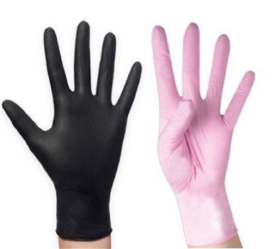Soft nitrile handschoenen ROZE Premium, maat S - 4