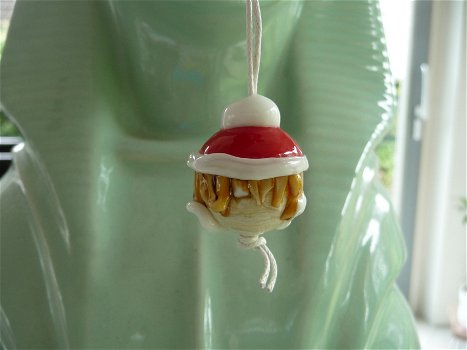 Handgemaakte Corona proof kerstman van glas NIEUW. - 3