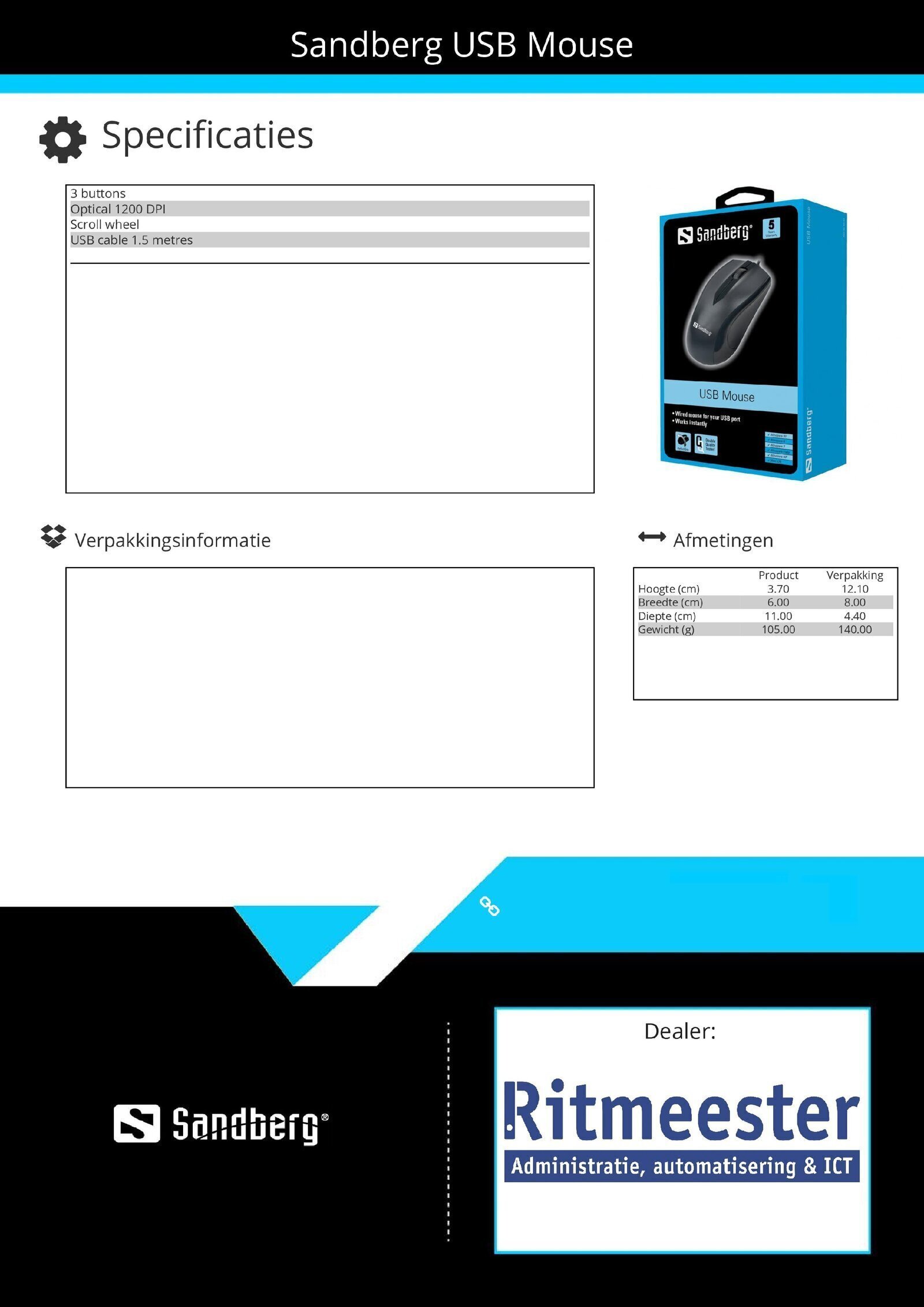 USB Mouse USB Muis - Afbeelding 3