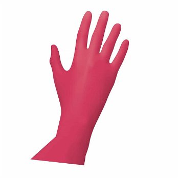 Nitril wegwerp handschoenen Unigloves Red Pearl, maat M - 1