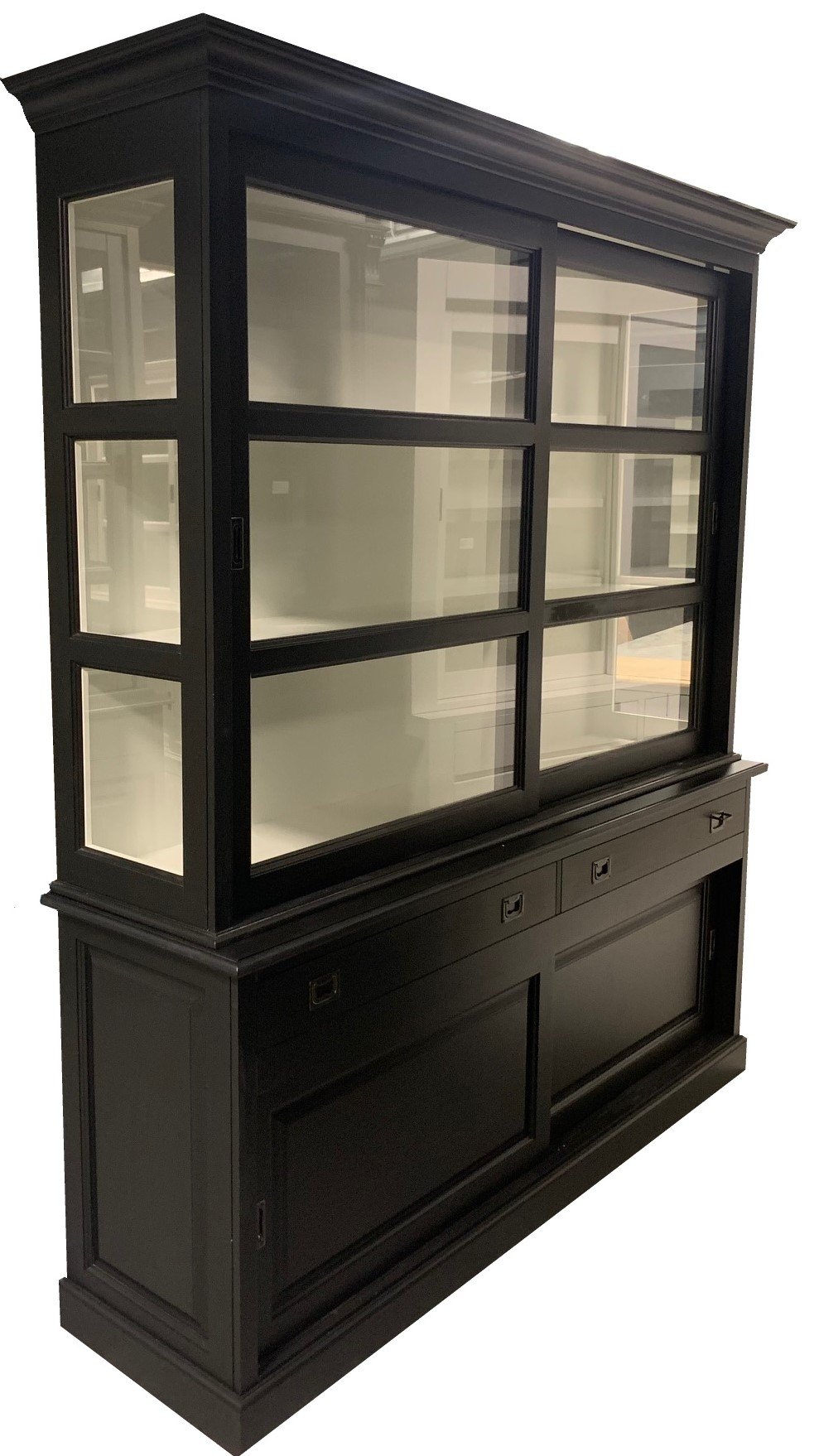Buffetkast zwart - wit Bussum 200 x 50/40 x 220cm - nr. 1