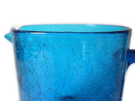 prachtige kan van blauw glas - 2