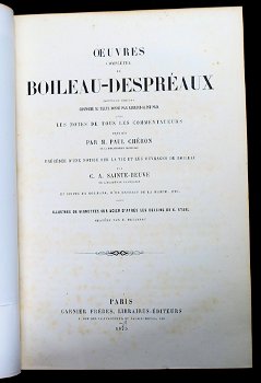 Oeuvres complètes de Boileau-Despréaux 1875 Band Bosquet - 1