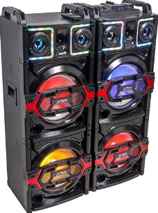 PARTY SOUND DJ GELUIDSYSTEEM MET BLUETOOTH, USB , MICRO-SD & LED