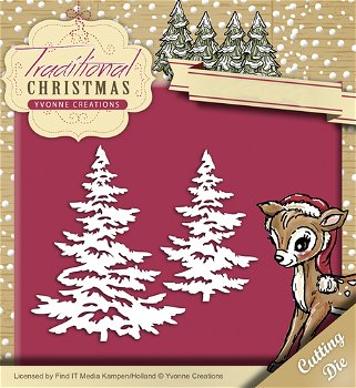 Yvonne Creations Die Traditional Christmas - Snowy Trees YCD10053 - 0