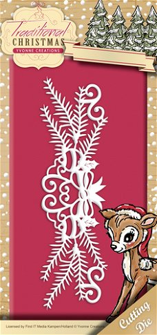 Yvonne Creations Die Traditional Christmas - Holiday Garland YCD10055