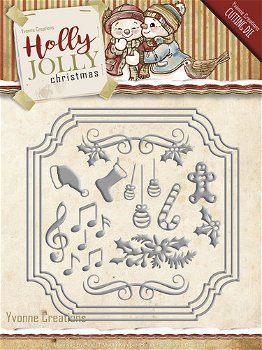 Yvonne Creations Die Holly Jolly Christmas - Card Set YCD10068 - 0