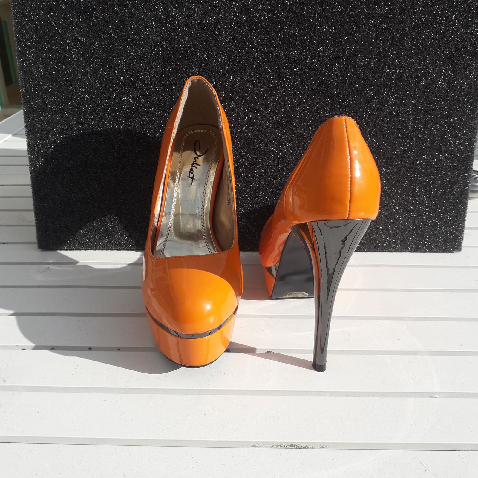 oranje pumps - Afbeelding 2