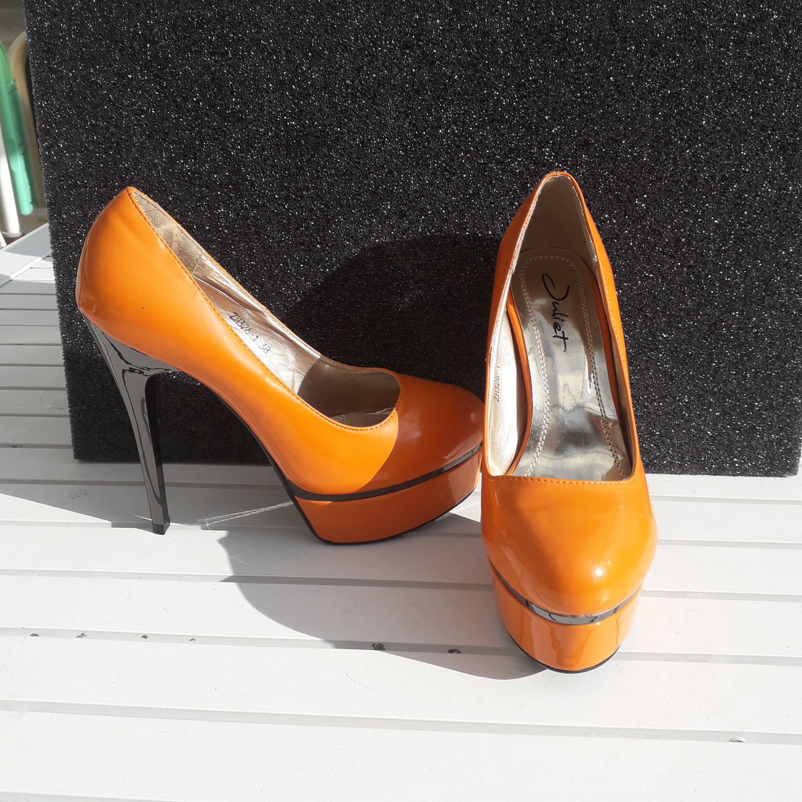 oranje pumps - Afbeelding 3