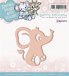 Yvonne Creations Die Smiles, Hugs and Kisses - Elephant YCD10021