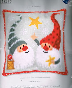 VERVACO BORDUURPAKKET KUSSEN , KERSTKABOUTERS 634