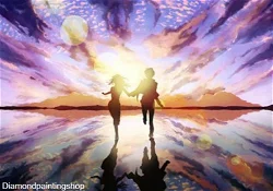 OPRUIMING: Diamond painting lovers beach XL GERESERVEERD