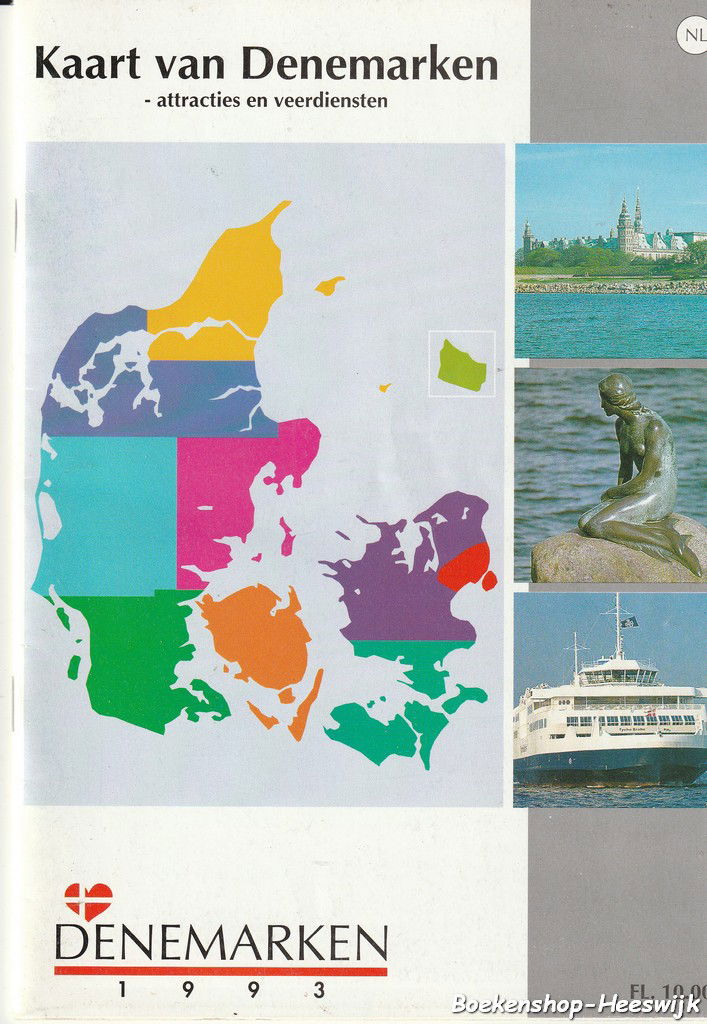 Kaart van Denemarken, Attracties en veerdiensten 1993 - nr. 1