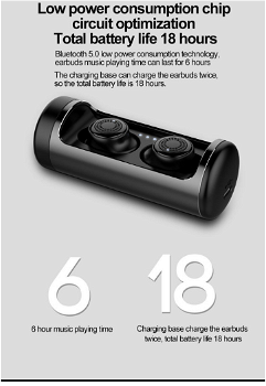 OVEVO Q63 TWS Bluetooth 5.0 Earbuds About 6 Hours - 4