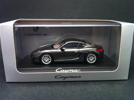 1:43 Norev Porsche Cayman metallic Achatgrijs - 2