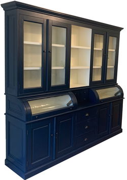 Buffetkast koningsblauw - wit Bastiaan 230 x 210cm bolle kleppen