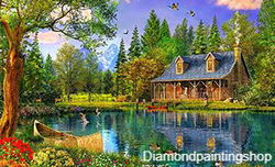 FULL diamond painting nature house (SQUARE)