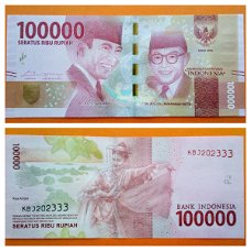 Indonesia 100000 Rupiah 2016/2017 P-160 UNC 