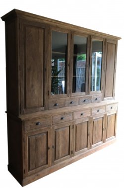 Buffetkast Lelystad teak deng kleh 265 x 50/40 x 235cm…