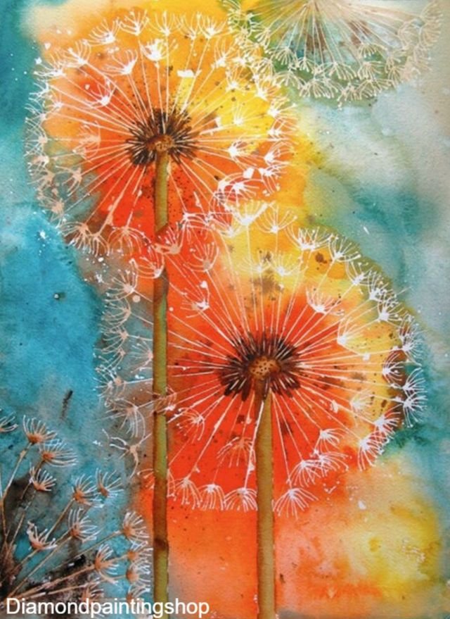 FULL diamond painting Dandelion (SQUARE) - nr. 1