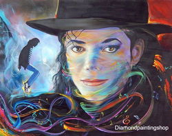 FULL diamond painting Michael Jackson (SQUARE) GERESERVEERD
