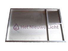 Gietplaat 33×33 met 6 magnetische verdeel strips