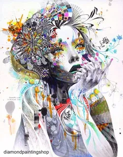 FULL diamond painting colorful beauty (SQUARE)