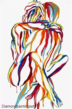 FULL diamond painting abstract lovers 3 (SQUARE)