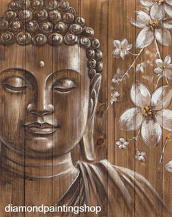 FULL diamond painting buddha wood (SQUARE)