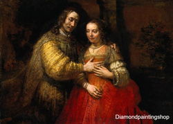 FULL diamond painting Rembrandt Joodse bruid (SQUARE)