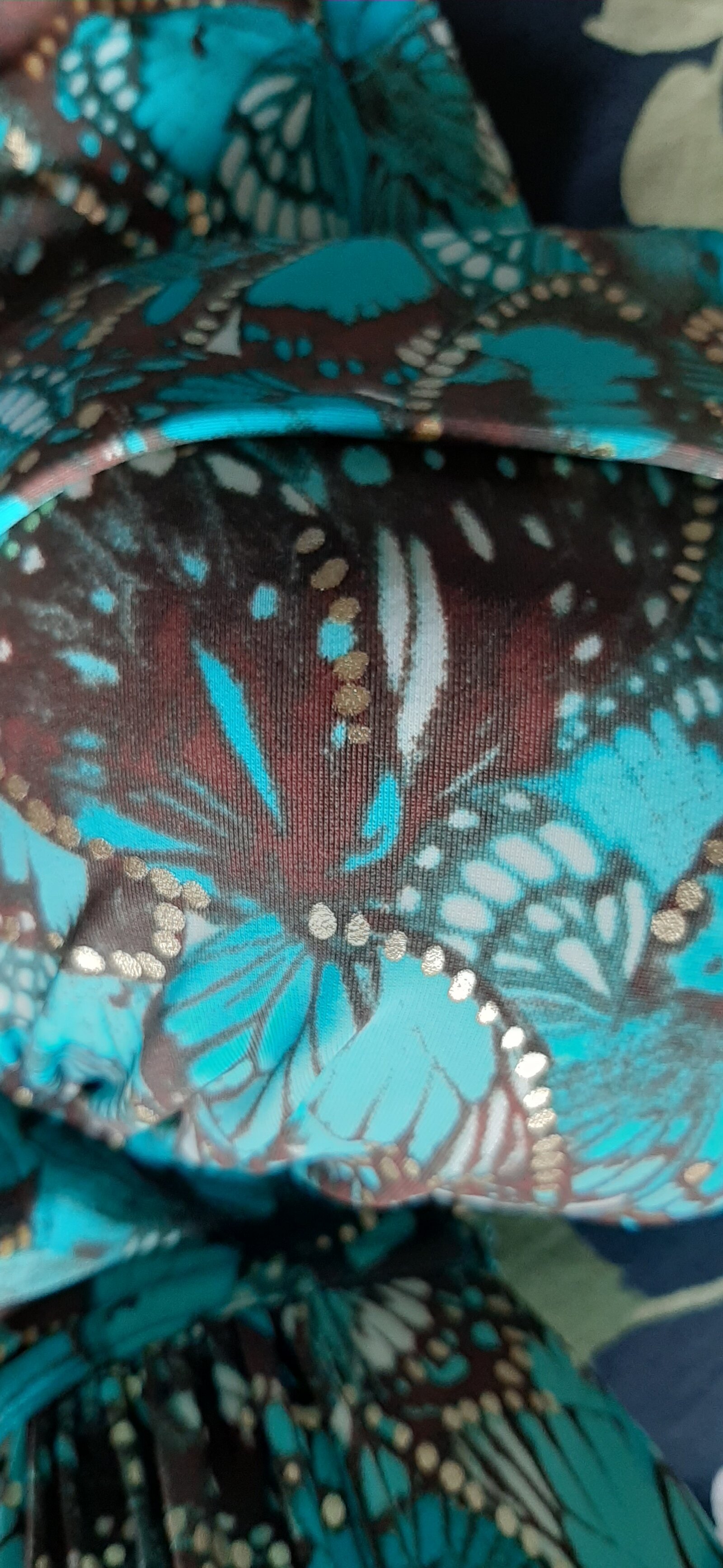 Turquise print bikini 85B/XL - Afbeelding 4