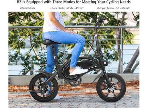 KUGOO Kirin B2 Folding Moped Electric Bike E-Scooter with Pedals 400W Brushless - 3