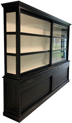 Buffetkast zwart - wit Ruurlo XXL 300 x 50/40 x 240cm