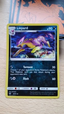 Liepard 49/73 (reverse) Uncommon Sun & Moon: Shining Legends nm
