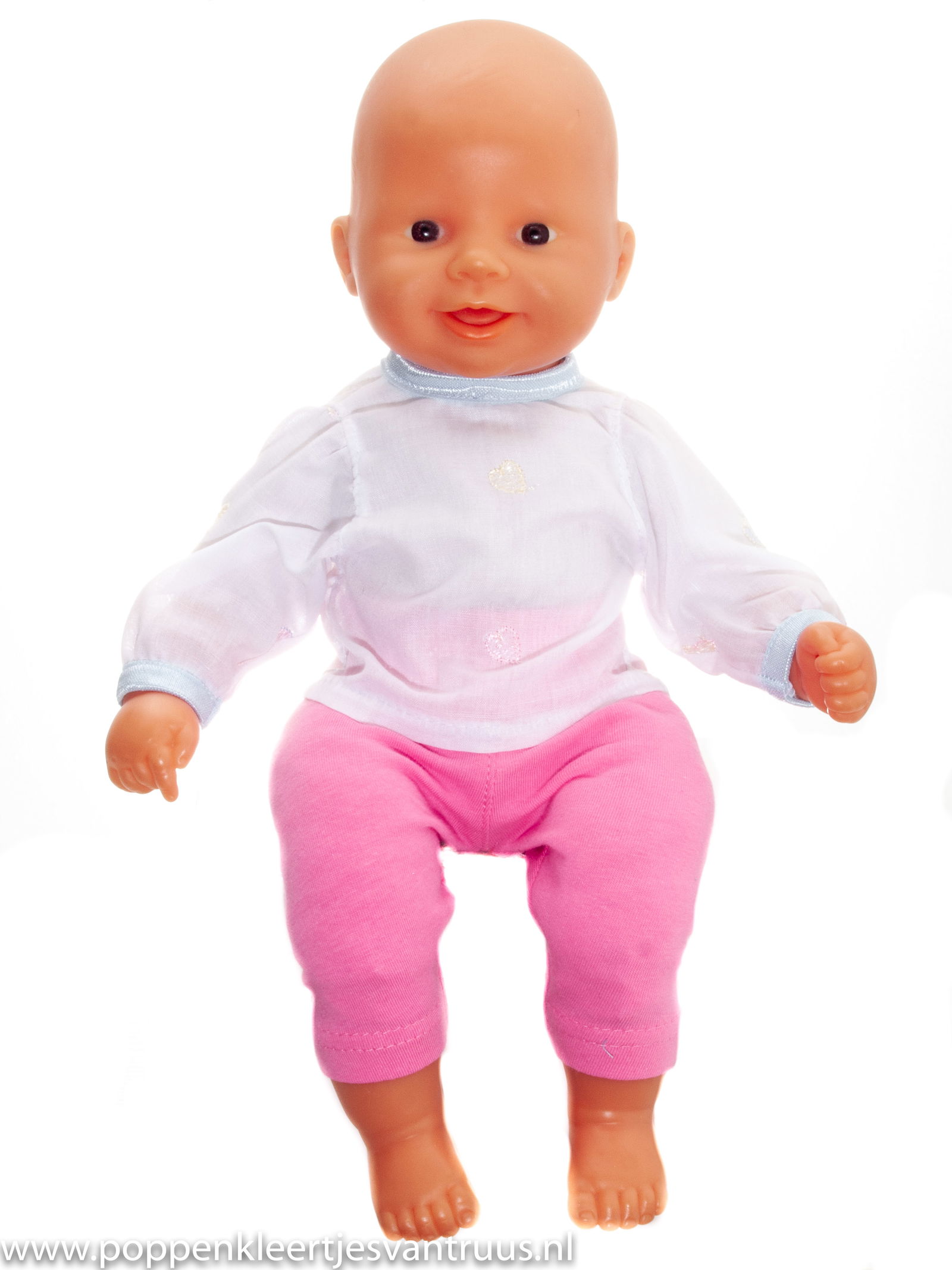 Chou Chou 36 cm 3 dlg. Overgooiersetje bloem/vlinders - Afbeelding 3
