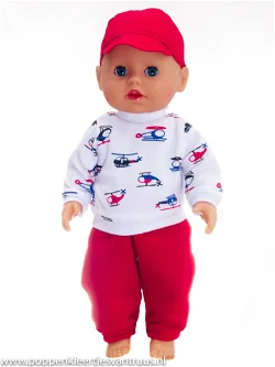 Baby Born Badpopje 32 cm Jongenssetje rood/wit 3 dlg.