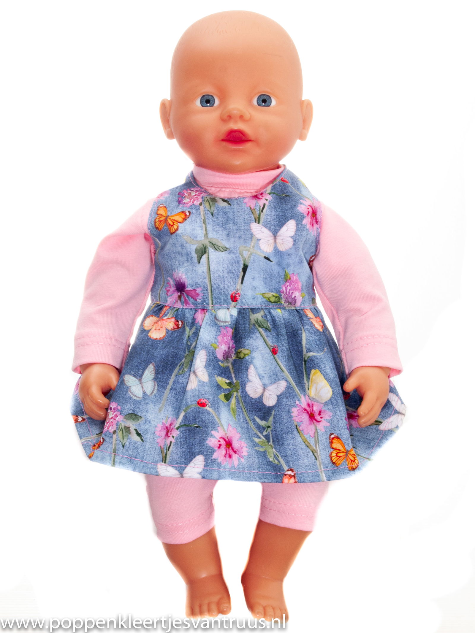 Baby Born 32 cm Overgooiersetje bloem/vlinders 3 dlg. - nr. 1