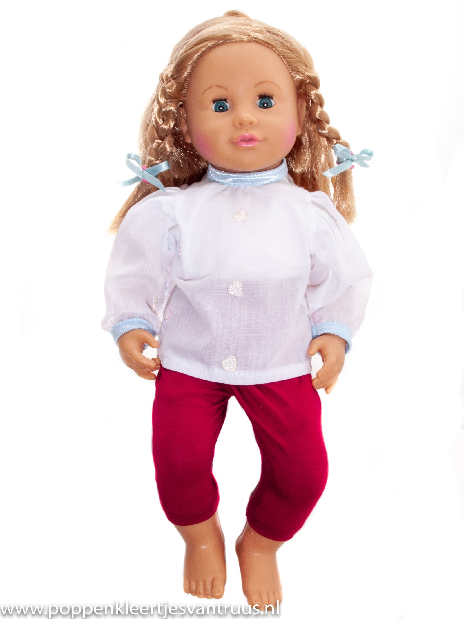 Chou Chou 42 cm Overgooiersetje Schotse ruit 3 dlg. - Afbeelding 3