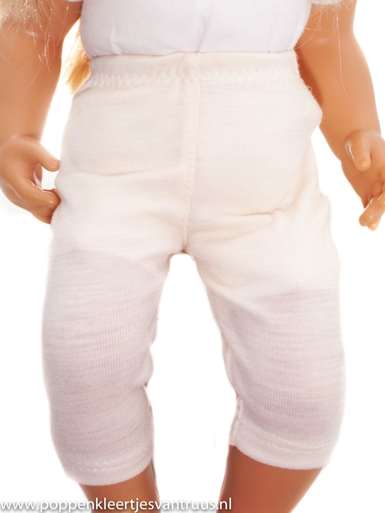 Chou Chou 42 cm Jurksetje bloemetjes/ecru - Afbeelding 4