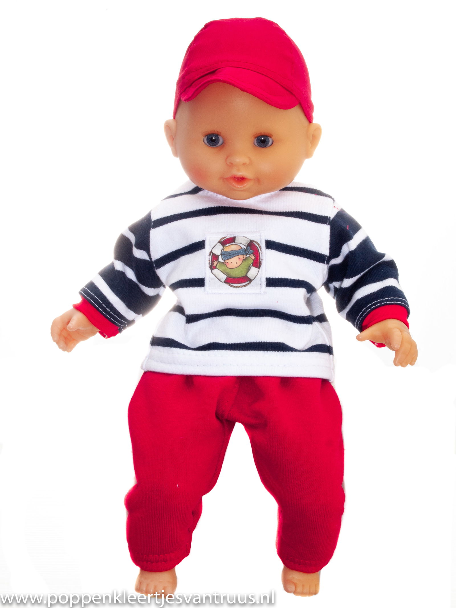 Corolle 30 cm Jongenssetje rood/wit/blauw 3 dlg. - nr. 1