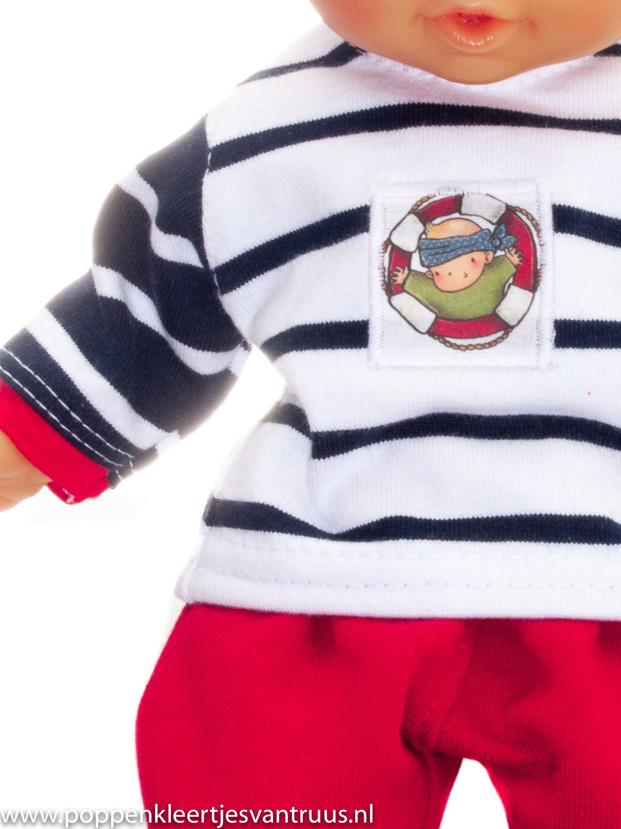 Corolle 30 cm Jongenssetje rood/wit/blauw 3 dlg. - Afbeelding 4