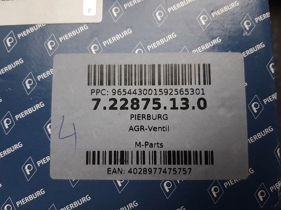 Opel Astra Agila EGR klep Pierburg 7.22875.13.0 - Afbeelding 7